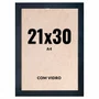 Quadro Moldura 21x30 cm A4 Com Vidro - Certificado Diploma Foto