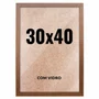 Quadro Moldura 30x40 cm Com Vidro - Moldura Lisa Profissional