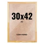 Quadro Moldura 30x42 cm A3 Com Vidro - Moldura Lisa Profissional