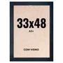 Quadro Moldura 33x48 cm A3+ Com Vidro - Moldura Lisa Profissional